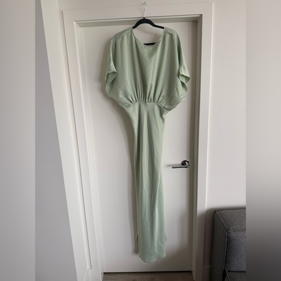 Anthropologie BHLDN Leila Satin Charmeuse Maxi Floor Length Dress - Picture 5 of 13